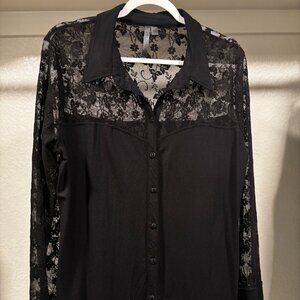 Black Sheer top